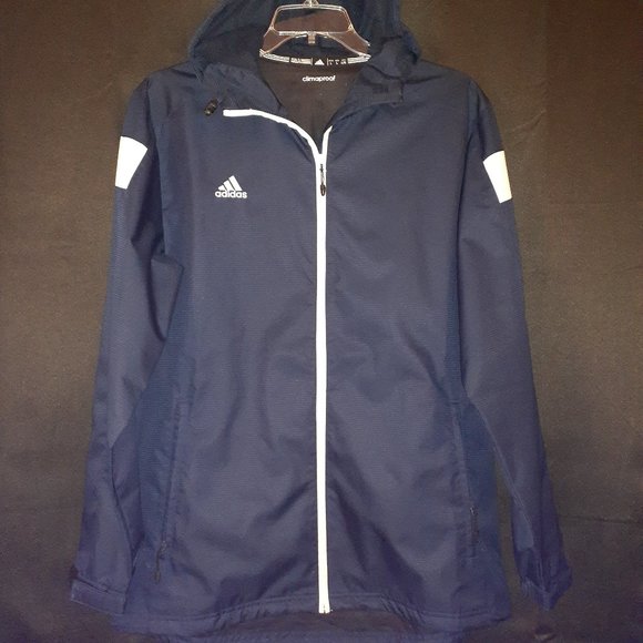 adidas rain jacket blue